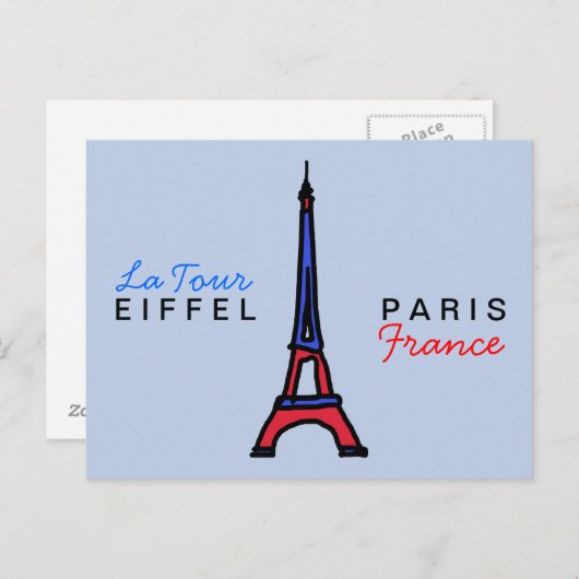 schreiben Sie über Paris Frankreich Postkarte (Vorne/Hinten)