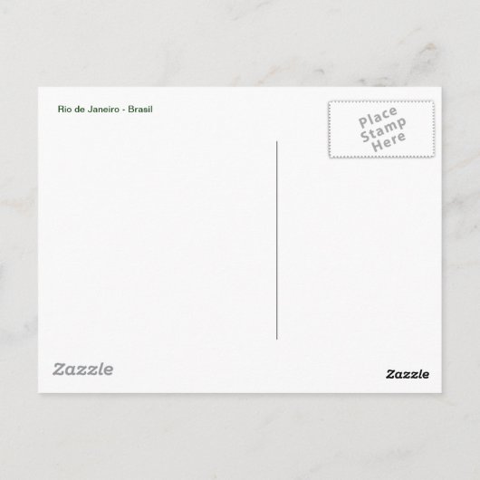 Schreiben Sie über Rio de Janeiro Stadt Postkarte (Rückseite)