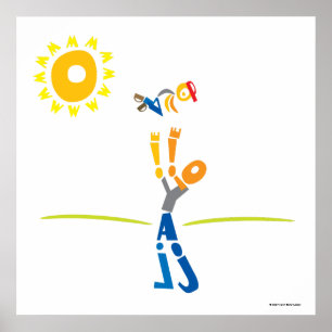 Schreiben Sie Vater-Druck - den glücklichen Poster