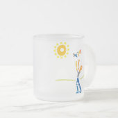 Schreiben Sie Vater-Tasse - den glücklichen Mattglastasse (VorderseiteRechts)