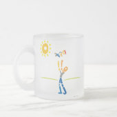 Schreiben Sie Vater-Tasse - den glücklichen Mattglastasse (Links)