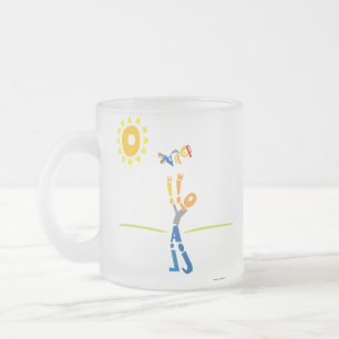 Schreiben Sie Vater-Tasse - den glücklichen Mattglastasse