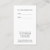 Schreiben Sie: Verfasser, freiberuflicher Terminkarte (Rückseite)