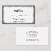 Schreiben Sie: Verfasser, freiberuflicher Visitenkarte (Vorne/Hinten)