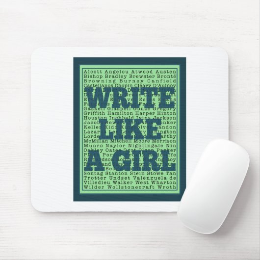 Schreiben Sie wie ein Mädchen-Pfau Mousepad (Mit Mouse)