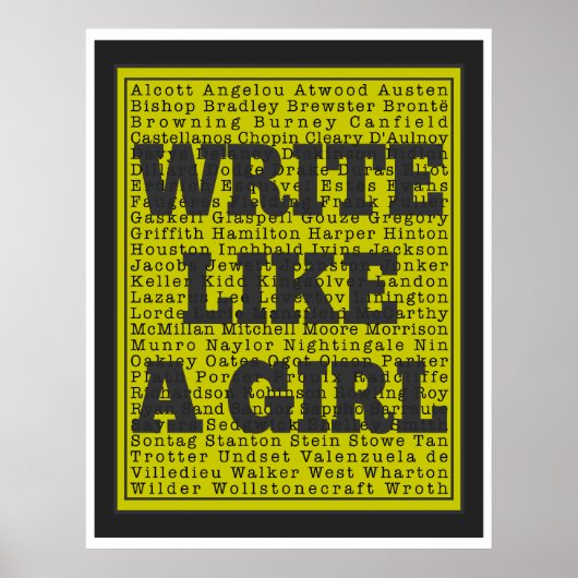 Schreiben Sie wie eine Holzkohledruckerei Poster (Vorne)