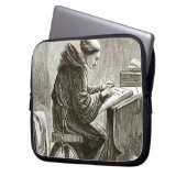 Schreiben St. Vincent in seiner Zelle bei Ferins, Laptopschutzhülle (Vorderseite Links)