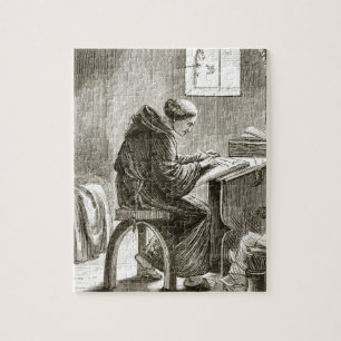 Schreiben St. Vincent in seiner Zelle bei Ferins, Puzzle