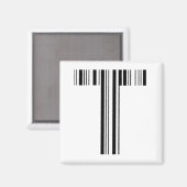 SCHREIBEN T BAR CODE Erste erste Barcode-Muster Magnet (Vorderseite/Rückseite)