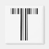 SCHREIBEN T BAR CODE Erste erste Barcode-Muster Magnet (Vorne)