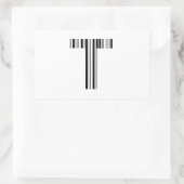 SCHREIBEN T BAR CODE Erste erste Barcode-Muster Rechteckiger Aufkleber (Tasche)