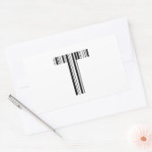 SCHREIBEN T BAR CODE Erste erste Barcode-Muster Rechteckiger Aufkleber (Umschlag)