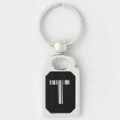 SCHREIBEN T BAR CODE Erste erste Barcode-Muster Schlüsselanhänger (Vorderseite)