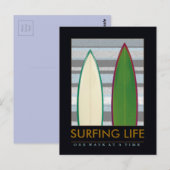 schreiben über Surfen Postkarte (Vorne/Hinten)
