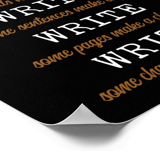 Schreiben von Autoren schreiben einige Buchstaben  Poster (Ecke)