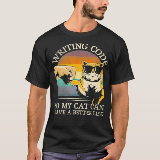 Schreiben von Code, damit meine Katze eine bessere T-Shirt (Vorderseite)