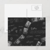 Schreiben von Fotogramm Postkarte (Vorne/Hinten)