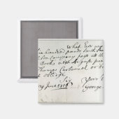 Schreiben von Händel, Juni 1716 Magnet (Vorderseite/Rückseite)