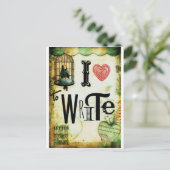 Schreiben von Lieben Postkarte (Stehend Vorderseite)