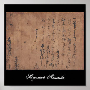 Schreiben von Miyamoto Musashi, c. 1600 Poster