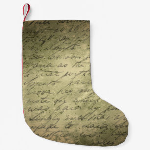 Schreiben von Papierschreiben Kleiner Weihnachtsstrumpf
