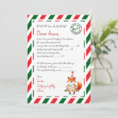 Schreiben von Santa Good Deed Scorecard Einladung (Stehend Vorderseite)