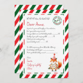 Schreiben von Santa Good Deed Scorecard Einladung (Vorne/Hinten)