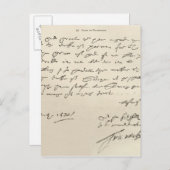 Schreiben von Sir Francis Drake Postkarte (Vorne/Hinten)