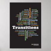 Schreiben von Übergängen 13" x 19" Klassenzimmer-P Poster (Vorne)