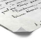 Schreiben von Zola an Edouard Manet 1868 Poster (Ecke)