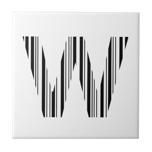 SCHREIBEN W BAR CODE Erstes erstes Barcode-Muster Fliese (Vorderseite)