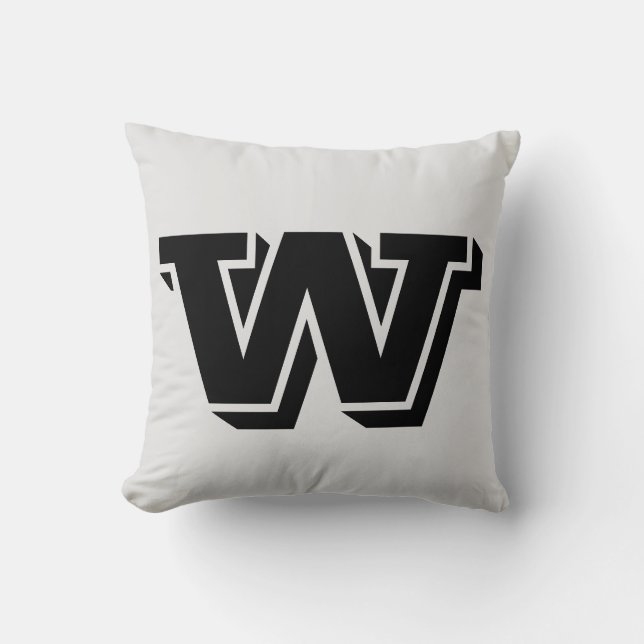 SCHREIBEN W MONOGRAM PILLOW KISSEN (Vorderseite)