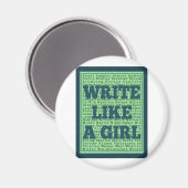 Schreiben wie ein Pfau Magnet (Vorderseite/Rückseite)