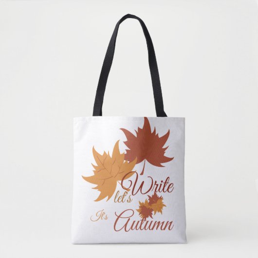 Schreiben wir, es ist Herbst. Tasche (Vorderseite)