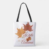 Schreiben wir, es ist Herbst. Tasche (Rückseite)