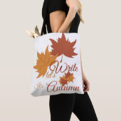 Schreiben wir, es ist Herbst. Tasche (Von Nahem)