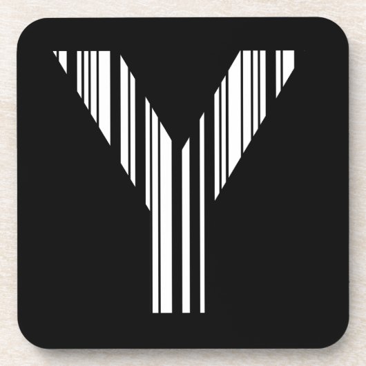SCHREIBEN Y BAR CODE Erste erste Barcodetabelle Getränkeuntersetzer (Vorderseite)