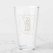 SCHREIBEN Y MONOGRAM Schöne Hochzeit Neues Zuhause Glas (Rückseite)