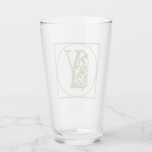 SCHREIBEN Y MONOGRAM Schöne Hochzeit Neues Zuhause Glas (Rückseite)
