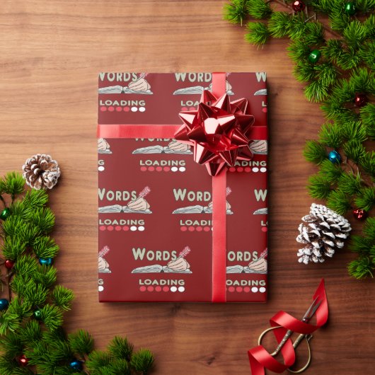 Schreibende Wörter Geschenkpapier (Feiertagsgeschenk)