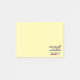 Schreibende Wörter Post-it Klebezettel