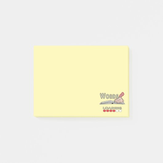 Schreibende Wörter Post-it Klebezettel (Vorderseite)