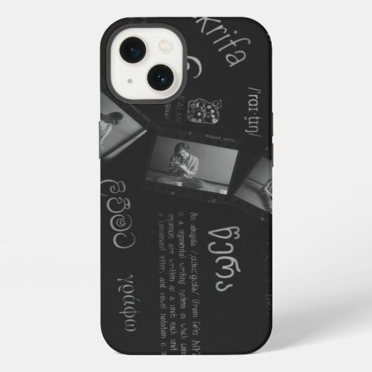 Schreibendes Fotogramm iPhone Hülle (Rückseite)