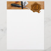 SCHREIBENHÄNDLER IM MONOGRAMM FÜR HOLZBROWN-SIEGEL (Vorderseite)