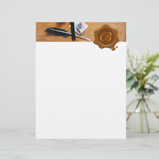 SCHREIBENHÄNDLER IM MONOGRAMM FÜR HOLZBROWN-SIEGEL (Stehend Vorderseite)