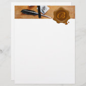 SCHREIBENHÄNDLER IM MONOGRAMM FÜR HOLZBROWN-SIEGEL (Vorne/Hinten)