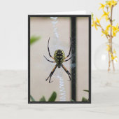 Schreibens-Spinne Karte (Gelbe Blume)