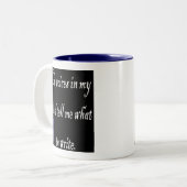 Schreibens-Stimmen Zweifarbige Tasse (Vorderseite Links)