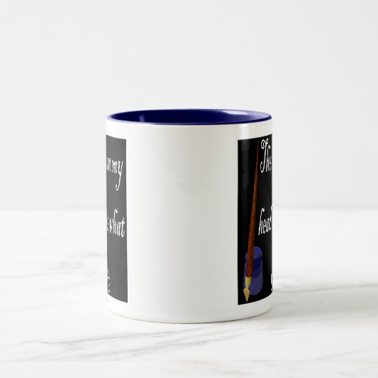 Schreibens-Stimmen Zweifarbige Tasse (Mittel)