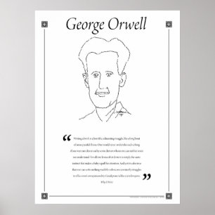 Schreibens-Zitat-Plakat Georges Orwell Poster